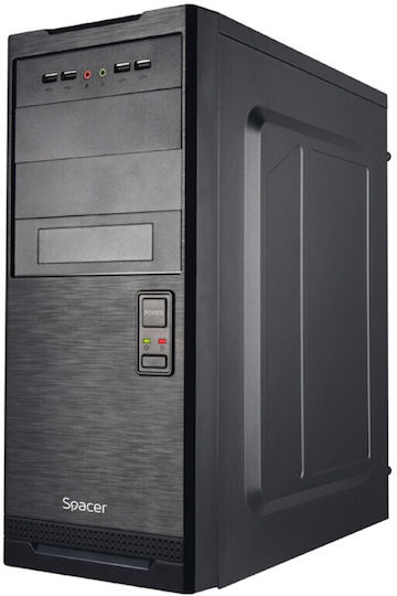 Spacer SPCS-OC-STYLE Midi Tower Κουτί Υπολογιστή Μαύρο