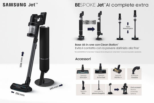 Samsung Bespoke Jet Rechargeable Stick Vacuum 25.2V Black