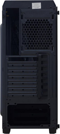 Spacer Flash Gaming Midi Tower Κουτί Υπολογιστή με Πλαϊνό Παράθυρο και RGB Φωτισμό Μαύρο
