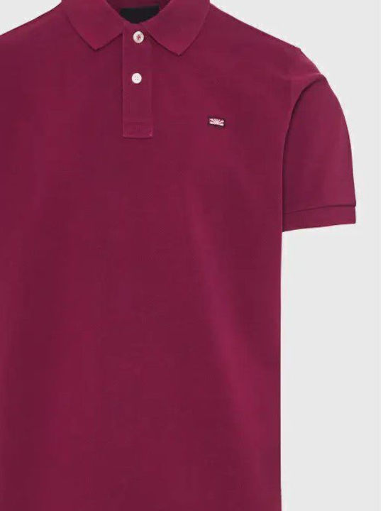 Polo Short Sleeve Blouse Magenta Purple