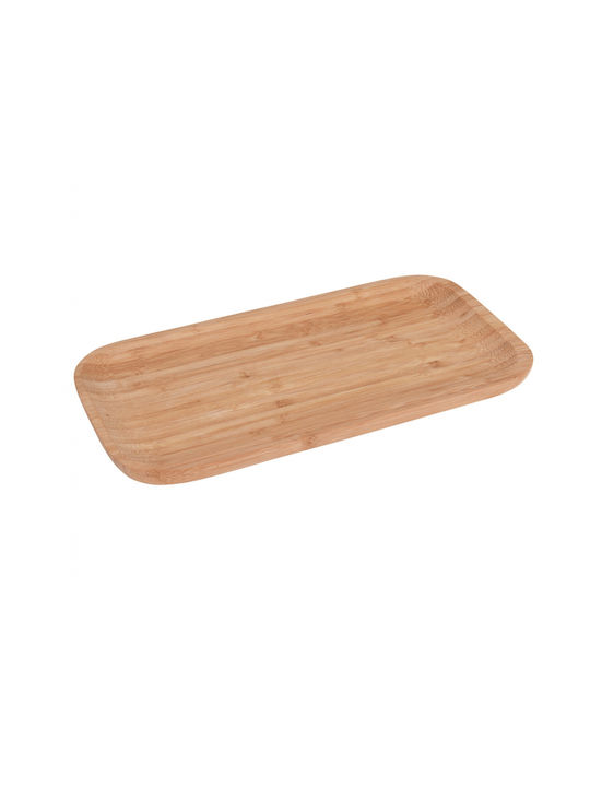 Excellent Houseware Rectangular Serving Tray with Handles in Brown Color 25x13x1.8cm 1pcs