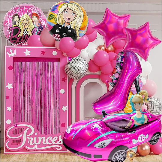Μπαλόνι Γενεθλίων Barbie Foil Jumbo Ροζ 80εκ.