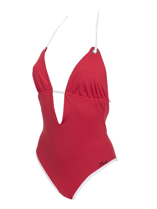 Karl Lagerfeld One-Piece Swimsuit Red