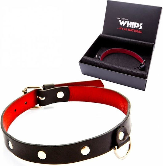 Natural Leather Collar Narrow Thin Ladies Whips