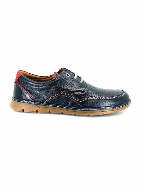 Luisetti Men's Leather Casual Shoes Blue