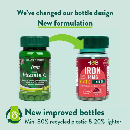 Holland & Barrett Iron με Βιταμίνη C 90 ταμπλέτες