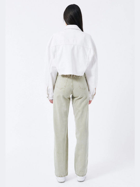 Dr Denim Women's Short Jean Jacket for Winter White