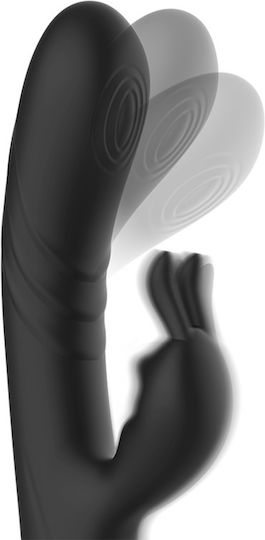 Black&silver Jamie Stimulator de iepure din silicon reîncărcabil Black
