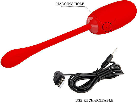 Pretty Love Julius Waterproof-rechargeable Vibrating Egg Red