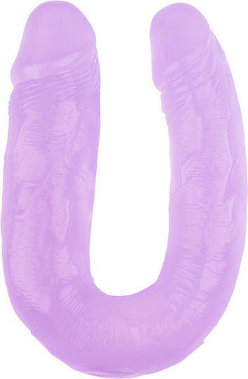 Curved Double Veined Lesbian Sex Dildo 18 Cm