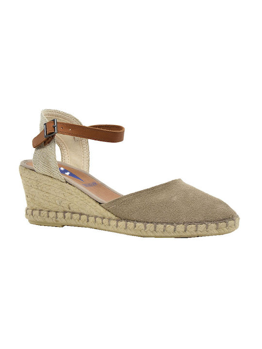 Verbenas Damenplattformen im Espadrilles-Stil Beige