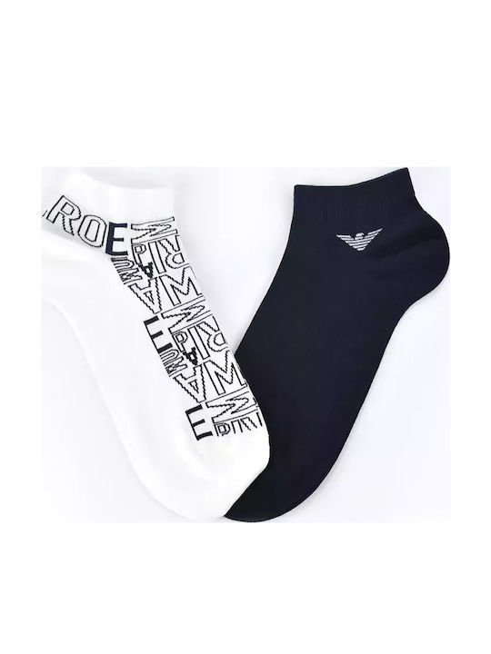 Emporio Armani Чорапи White / Blue 2Пакет