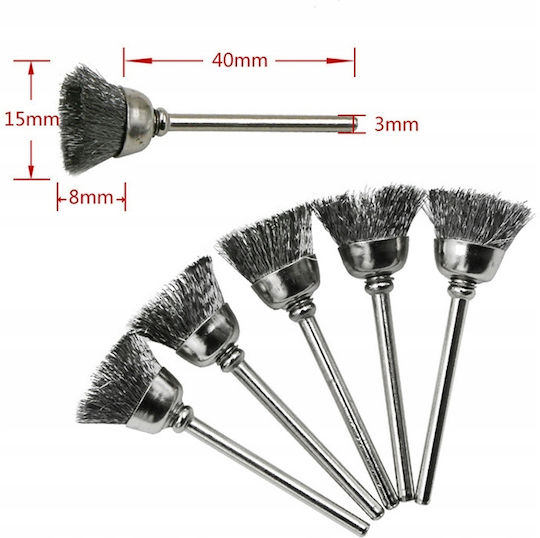 Rosfix 04B3-631F2 Perie de sârmă pentru găurire Set de 15buc