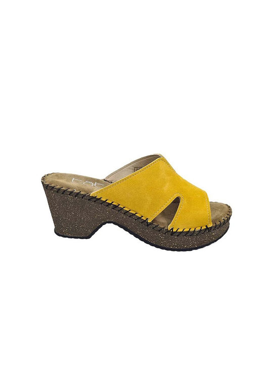 Tatoo Tb 6000 Heel Leather Mules Yellow