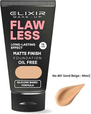 Elixir Matte Finish Flüssiges Make-up No 401 Sand Beige 30ml