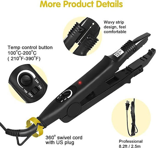 Set profesional de extensii de keratină Zola 230 V negru