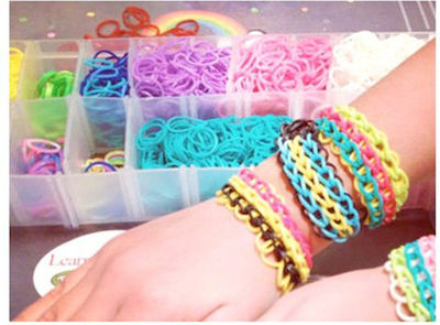 Set of 600 Loom Bands Type Plexi Flexi 1pxd134