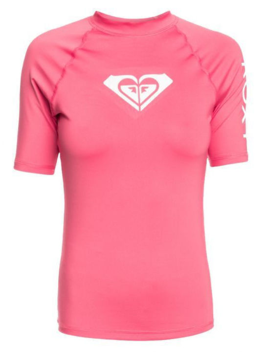Roxy Whole Hearted Women's Short Sleeve Sun Protection Shirt Pink