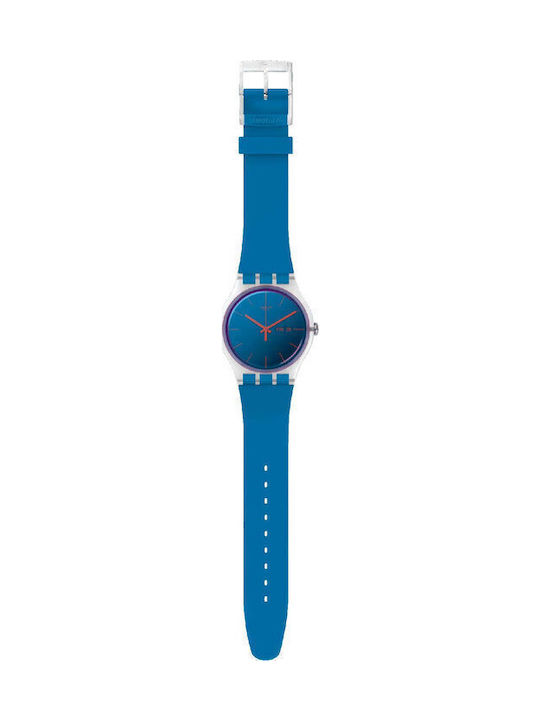Ρολοι Swatch So29k702-s14 Swatch Transformation Polablue Blue Silicone Strap Unisex