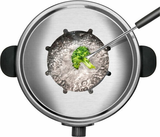 Taurus Electric Stainless Steel Fondue Pot Black 15.9x24.1cm