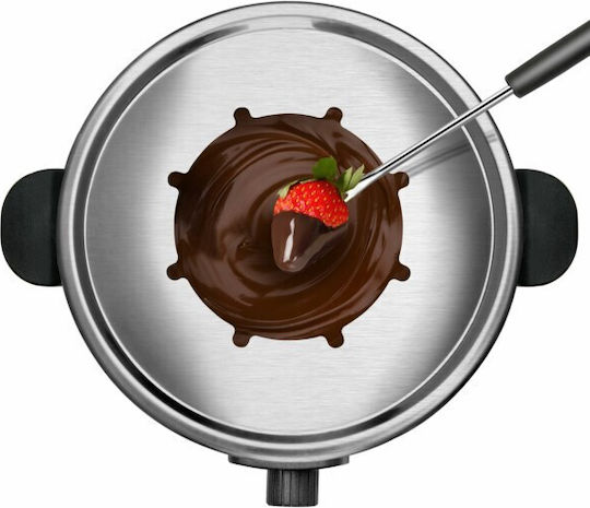 Taurus Electric Stainless Steel Fondue Pot Black 15.9x24.1cm