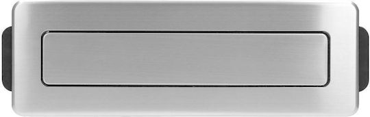 Orno Dreifach Gemauerte Steckdose mit 2 USB-Anschlüssen Schwarz