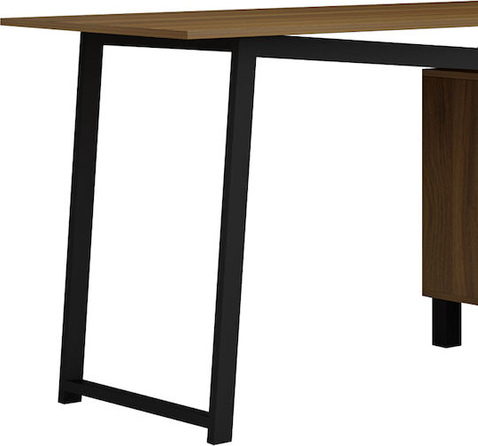 Masă de Întâlnire Prosper Lemn Nuc-Negru 140x60x76 cm