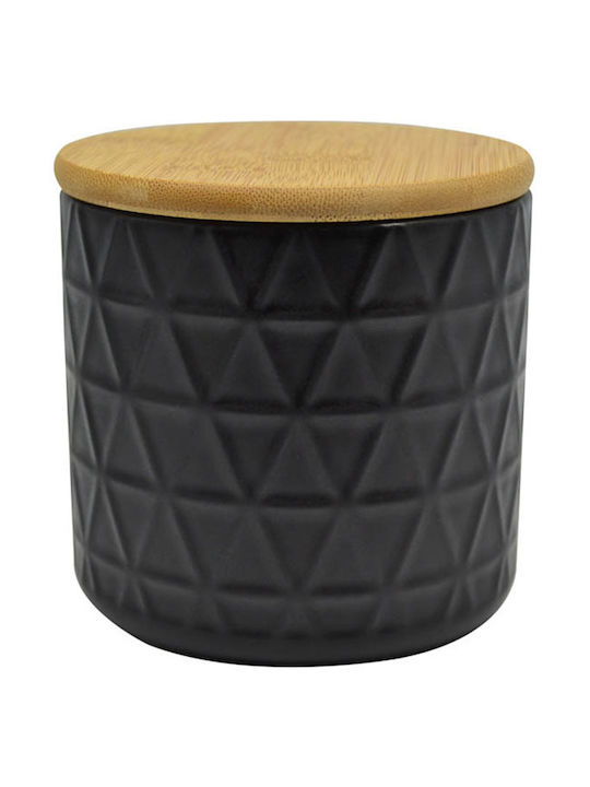 Ankor Vase General Use with Lid Ceramic Black 11x11x10.6cm