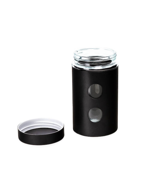 Muhler Stainless Steel General Use Vase with Lid Black 1050ml