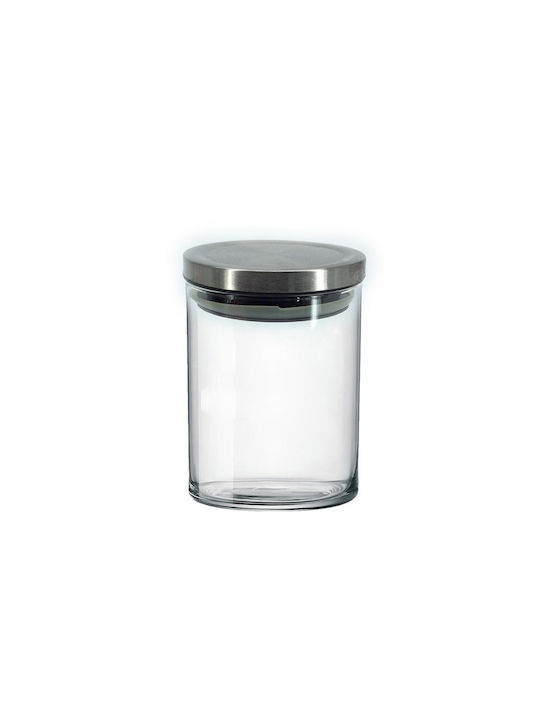 ArteLibre Set 2 Pieces General Use Glass Transparent Jars with Lid 800ml