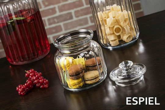 Espiel Viva General Use Vase with Lid Glass Transparent 1500ml
