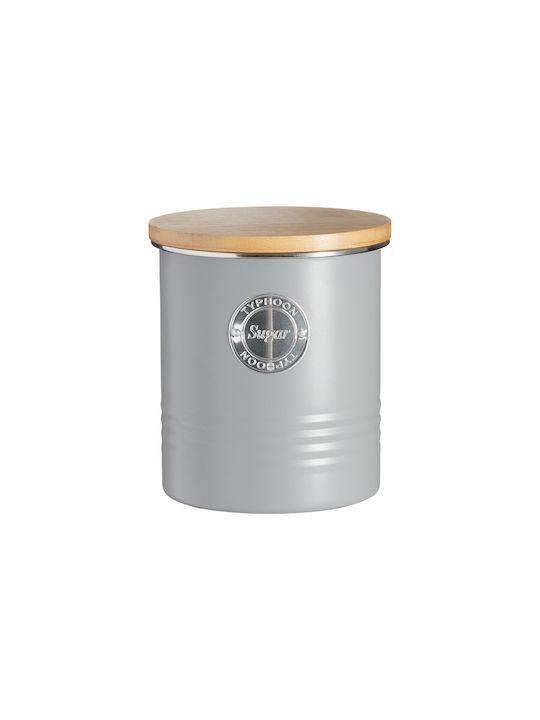Typhoon Typhoon Sugar Jar with Airtight Lid Metallic Grey 1000ml 1 Piece