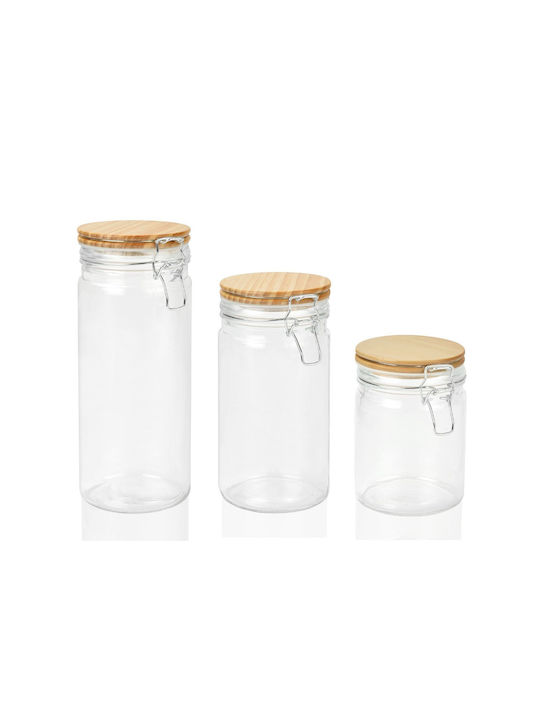Andrea House Allgemeine Verwendung Lebensmittelglas mit luftdichtem Deckel Transparentes Glas 1 Stück