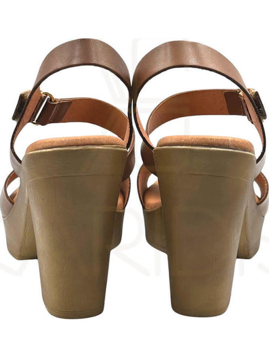 Leder Sandalen Anatomisch Tabac Braun