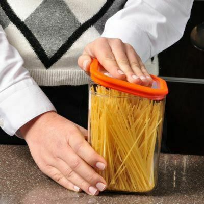 SoftBowl Softbowl Set 2 Bucăți Vaze Utilizare Generală cu Capac Ermetic Plastic Transparent 1200ml 2 Bucăți