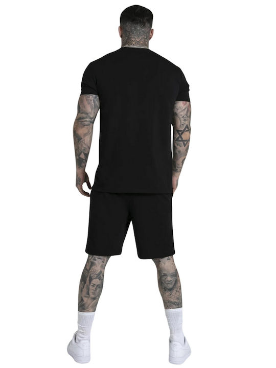 Sik Silk Herren T-Shirt Kurzarm Black