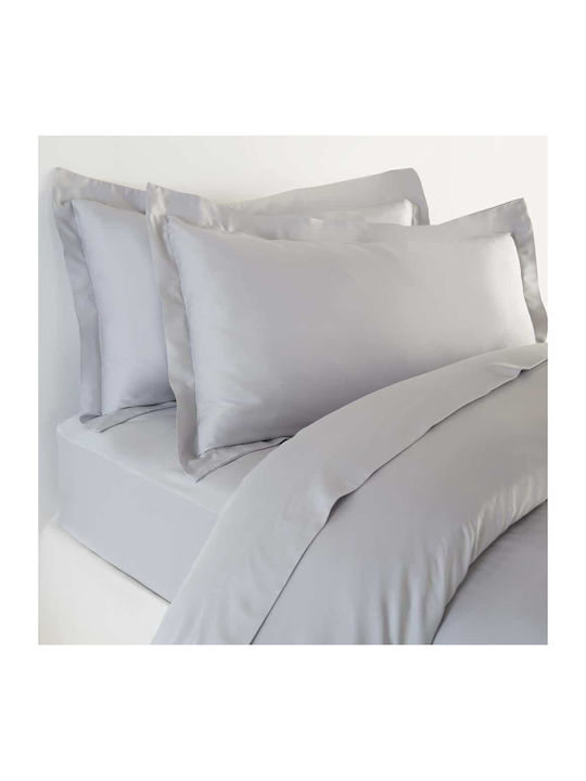 Douceur d'Intérieur Sheet Super-Double with Elastic 160x200cm. Gray
