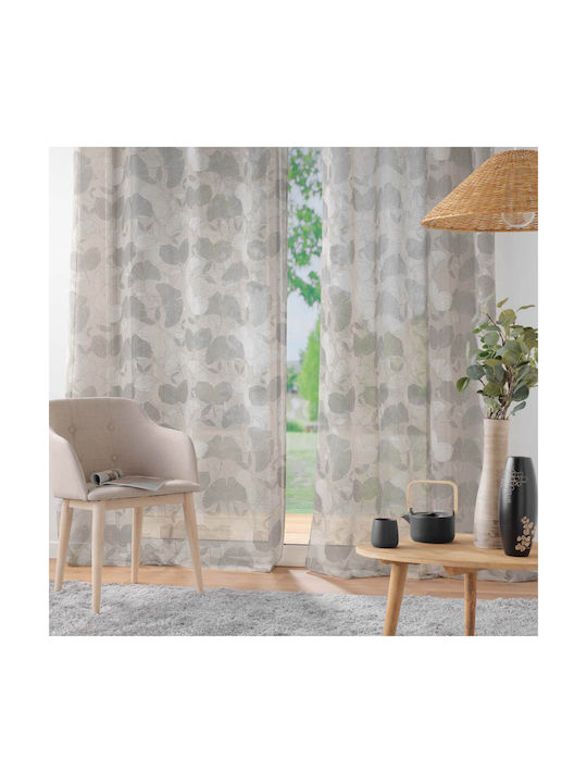 Flamingo Perdea Cu Capse L-c Ginko Bej 140x280cm