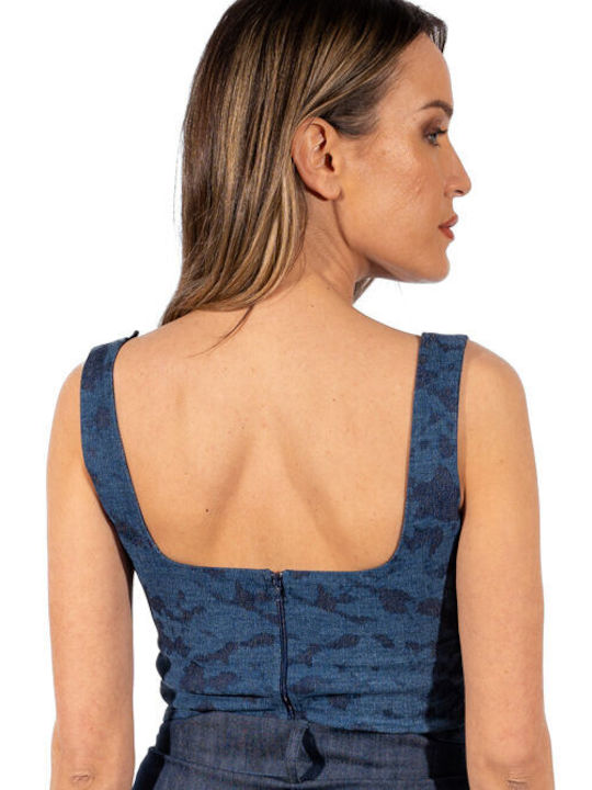 Raffaella Collection Bluza de Damă Verificat Albastru