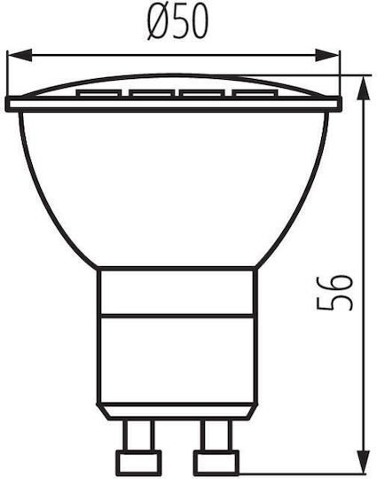Kanlux Λάμπα LED 6.5W για Ντουί GU10 Θερμό Λευκό 530lm