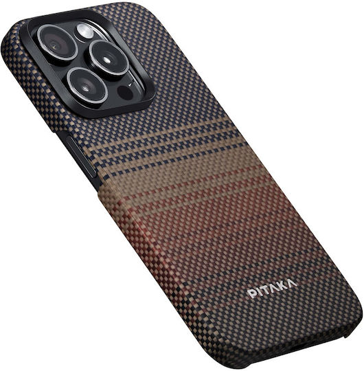 Pitaka Magez Back Cover Aramid Fiber 0.75mm Πολύχρωμο (iPhone 15 Pro Max)