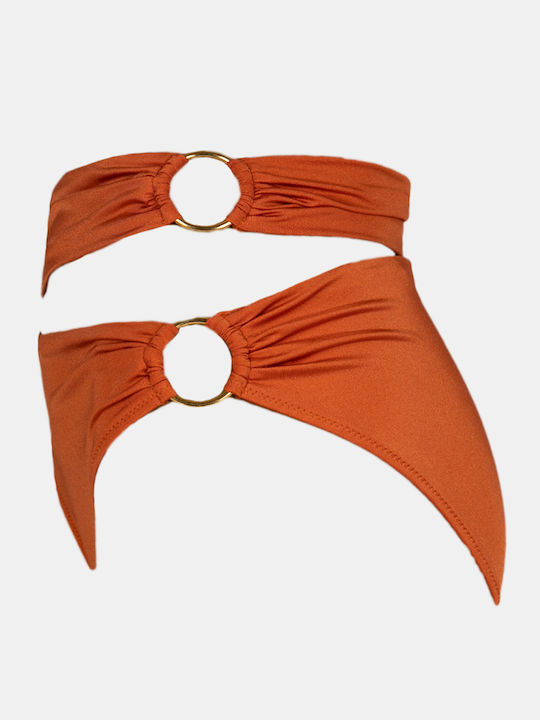 Bikini Bottoms High Waist Terracotta
