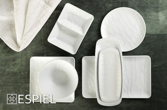 Espiel Wavy Matte Serving Platter Rectangular Black 32.5x26.5cm
