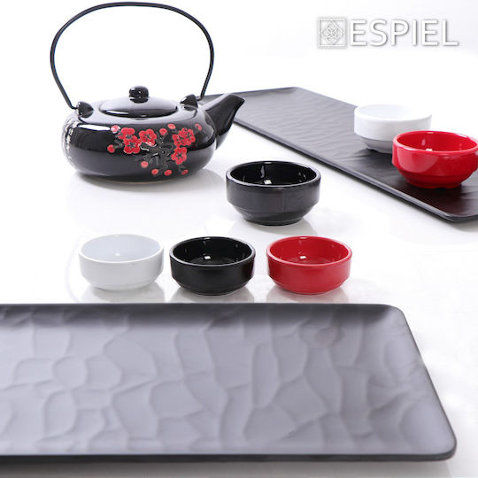 Espiel Wavy Matte Serving Platter Rectangular Black 32.5x26.5cm