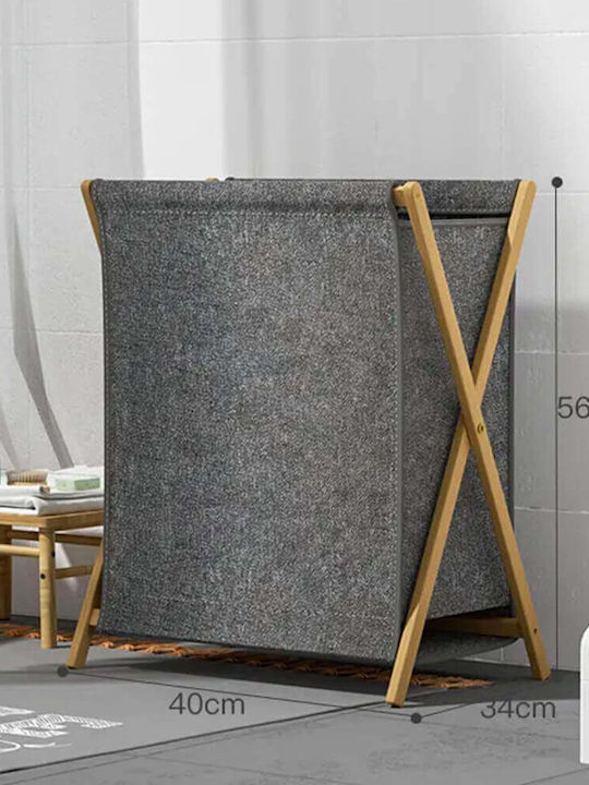 Fabric Laundry Basket 77lt Gray