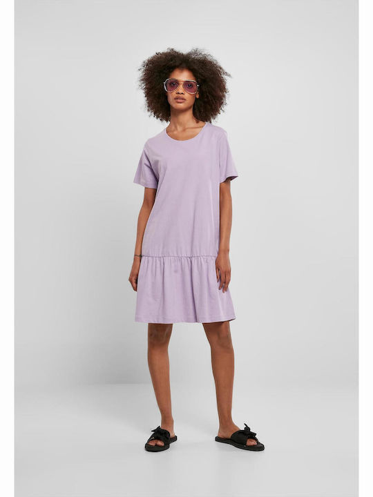 Rochii De Vară Pentru Femei Tricou Cu Volane Lila