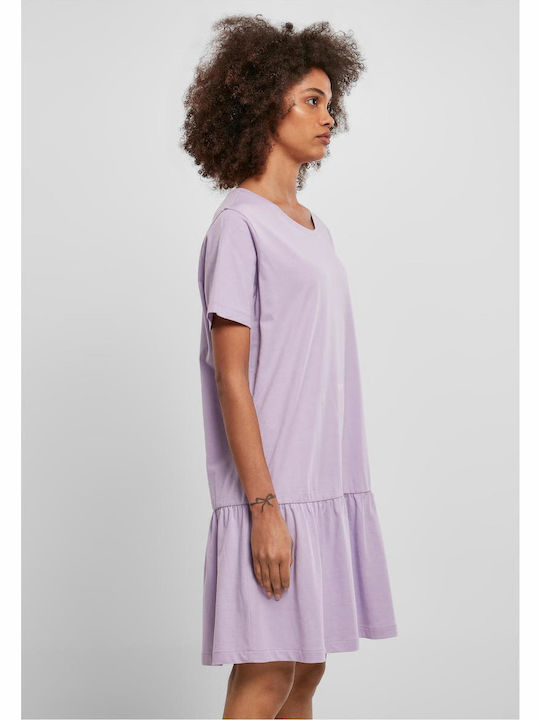 Rochii De Vară Pentru Femei Tricou Cu Volane Lila