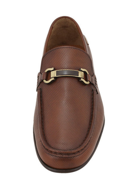 Leder Herren Mokassins in Tabac Braun Farbe