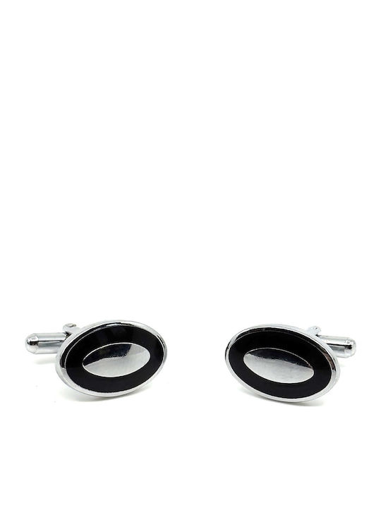 Legend Accessories Cufflinks from Silver in Black Color