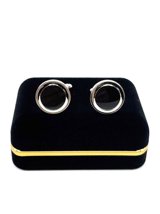 Legend Accessories Cufflinks from Silver in Black Color
